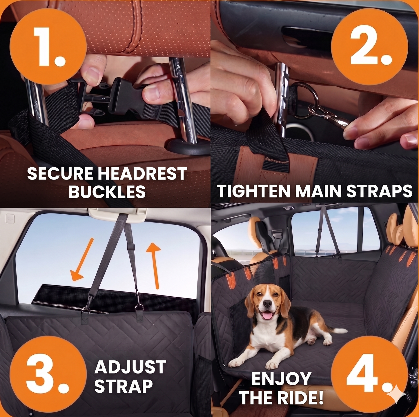 ComfyRide™ - Hard Bottom Back Seat Extender + (FREE Dog Bed)